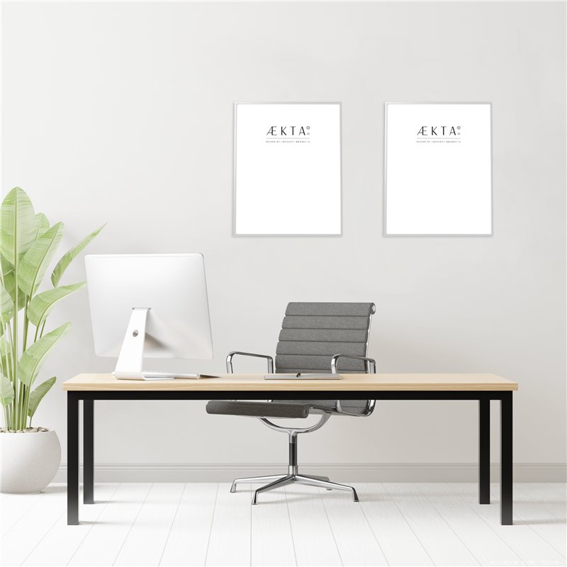 Cadre alu AEKTA - Argent Mat - Pour format A4 (21x29,7cm) 