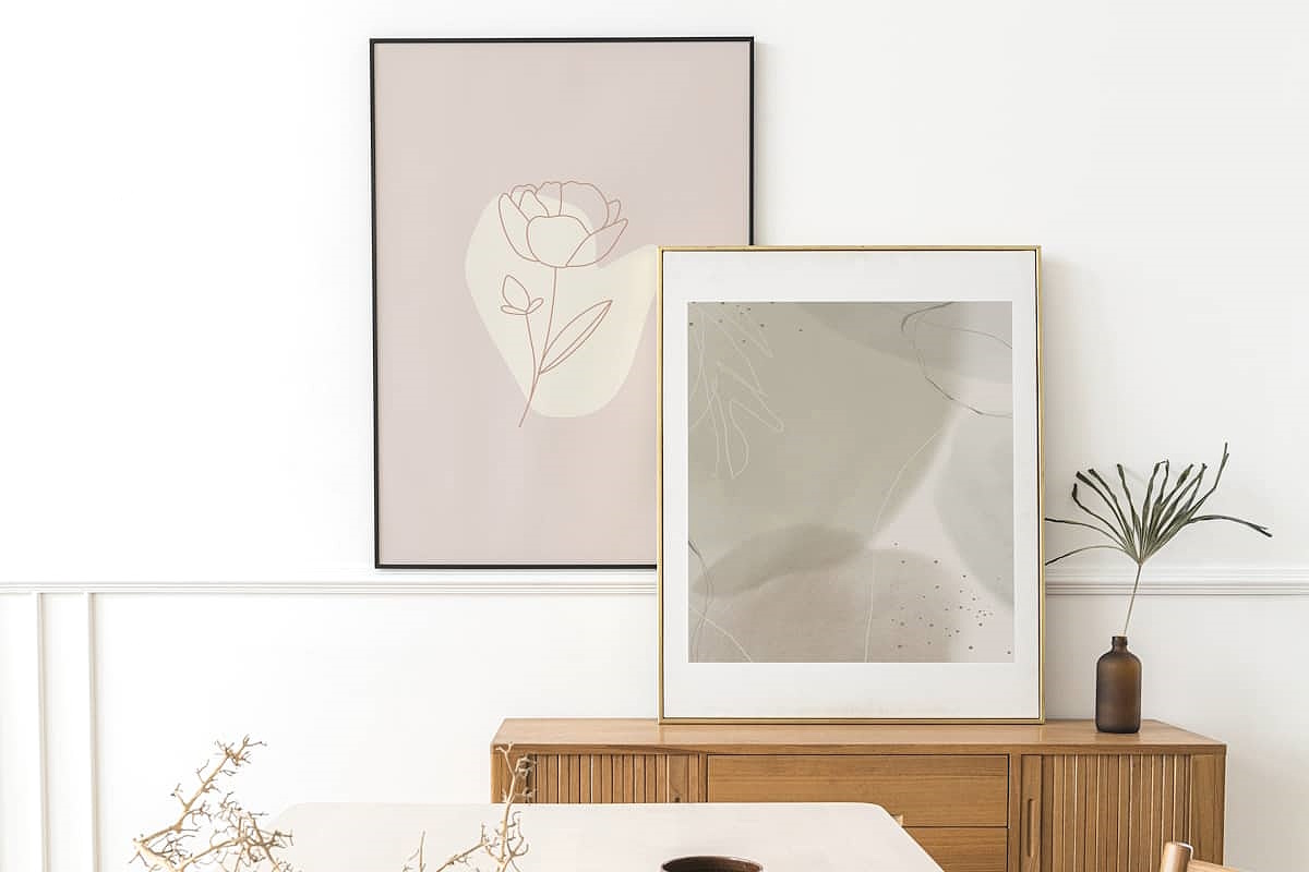 Illustration encadrée avec un passe-partout